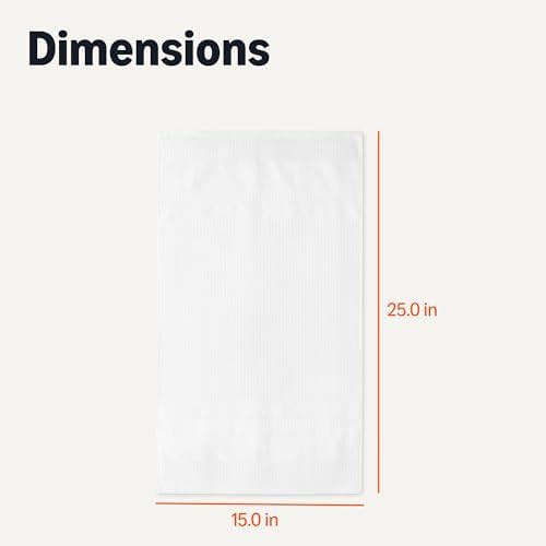 Organic Cotton Waffle Weave Kitchen Dish Towels, Ultra Absorbent, Quick Drying, Lint-Free, 15 x 25 inches, 6-Pack