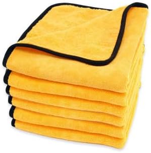 Cobra Gold Plush Microfiber Towel | Soft, Lint-Free Material for Safe Detailing | Absorbent & Durable | 6-Pack | 16x16 I