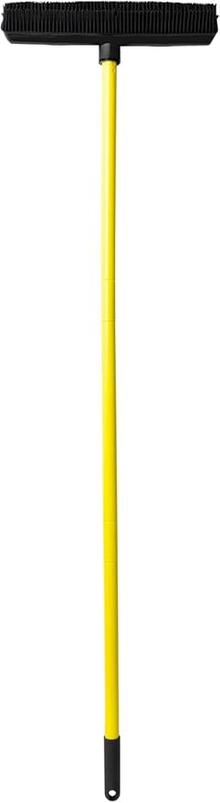 FURemover Pet Hair Removal Rubber Broom, 48" Handle
