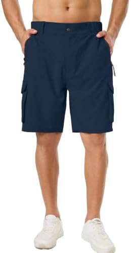 Men's Lightweight Hiking Work Cargo Shorts 9" Quick Dry with 5 Pockets