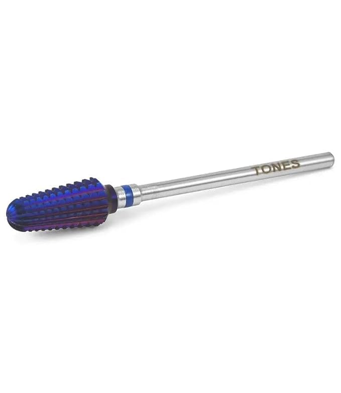 Tones Nail Drill Bit Thunder Straight Edge with Spiral Cut Sanding Shaft for Electric File - Remove Acrylic & Gel - Manicure, Nail Art