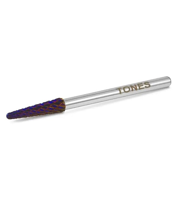 Tones Nail Drill Bit Small Cone - C 3/32" S Cone Sanding Shaft for Electric File - Remove Acrylic & Gel - Manicure, Nail Art