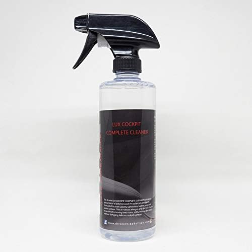Lux Cockpit Complete Professional Interior Cleaner (16 oz) Multipurpose, Multi-Surface, Allergen Free. Perfect for Cars,