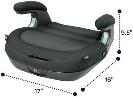PEG Viaggio Shuttle – Backless Booster Car Seat – Metal (Sage Green)
