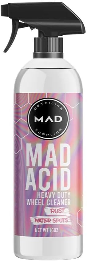 MAD Acid Heavy Duty Wheel Cleaner & Rim Cleaner - Safe on Chrome, Clear Coated Painted Surfaces, Glass, Plastic, And Mos