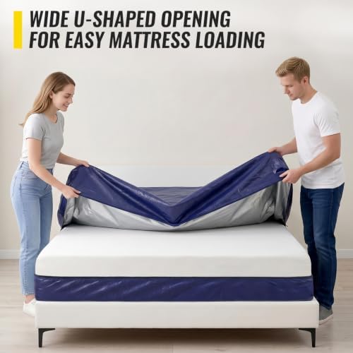 Extra Heavy Duty Mattress Bags Bed Cover for Moving & Storage, Queen