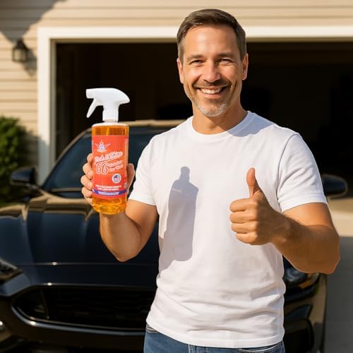 Premium WATERLESS Car Wash with Ultra Car Shine Effect California Wash&Shine 66 | Powerful Car Wash Soap for All Surfaces | Scratch-Free & Biodegradable Car Cleaner | 1 GAL
