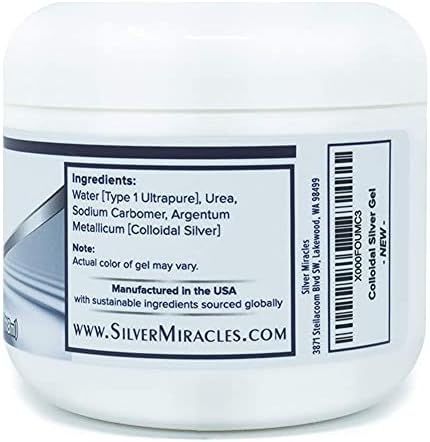 Colloidal Silver Gel - Nano Silver Gel Wound Care - Healing Ointment for Burns & Irritated Skin - for All Skin Types - 4 Oz Unscented