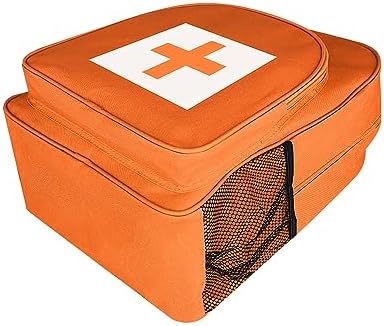 First Aid Bags Empty First Aid Backpack Empty Medical Storage Bag for First Aid Kits Pack Emergency Hiking Backpacking Camping Cycling Riding Climbing Travel Car (Orange)