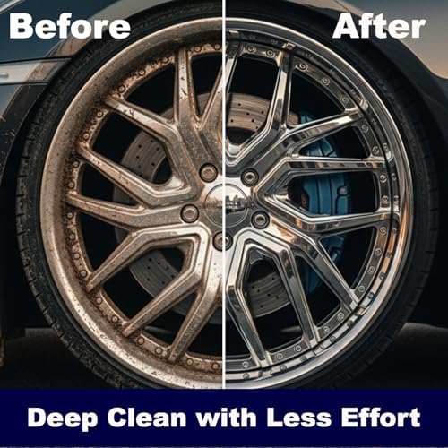 Brush Little - Wheel Rim Cleaner for Cars, Bike, Trucks, Motorcycle, and Other Vehicles. Non-Scratch Auto Detailing Tool, Easily reaches Nook and Crannies
