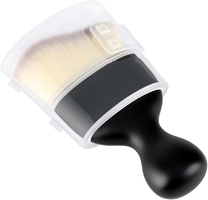Car Detailing Brush, Soft Bristle Cleaning Brush, Scratch-Free Auto Duster Tool for Dashboard, Air Vents, Leather & Interior Cleaning (Black&Brown&White with Cap)