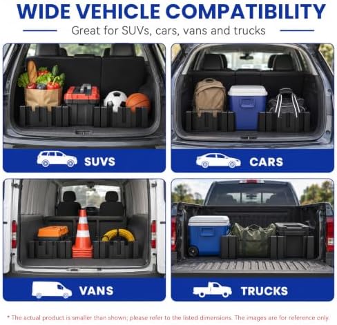4 PCS Car Trunk Organizer Blocks, Grocery Divider Cargo Containment