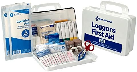 5217 25-Person Weatherproof Plastic Forestry Loggers First Aid Kit, 66 Pieces