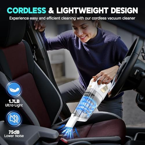 Handheld Vacuum Cordless 15000PA, Hand Held Car Vacuum Cleaner