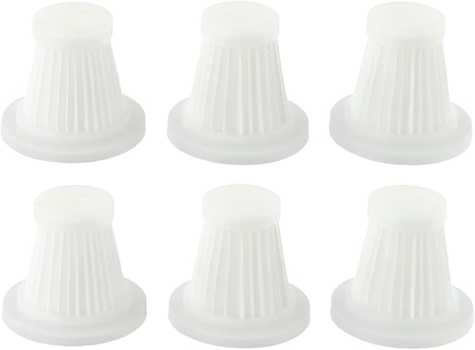 Washable & Reusable Filters for Cordless Mini Car Vacuum Cleaners, Upright Filter Element Handheld Vacuums Replacement(6 PACK) - Cleanova