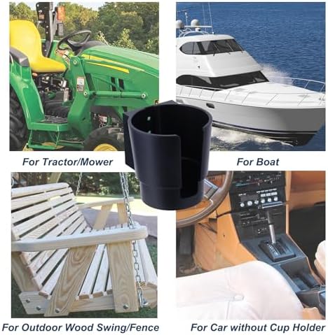 Universal Large Cup Holder Wall Mount, Heavy Duty Plastic Drink Holder
