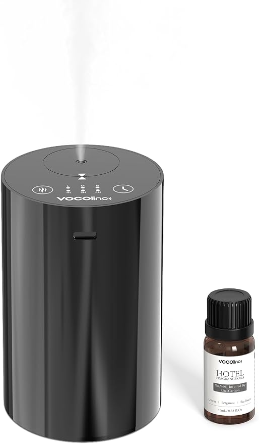 VOCOlinc Waterless Diffuser for Essential Oil Starter Kit with 10mL Hotel Scent Fragrance Oil, Battery Operated Nebulize