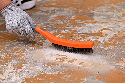 Wire Brush Set 5Pcs, Nylon/Brass/Stainless/Carbon, Rust/Weld Remove