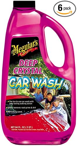 Meguiar's Deep Crystal Car Wash - Car Wash Shampoo that Cleans Paint, Enhances Gloss, and Preserves Wax Protection, pH B