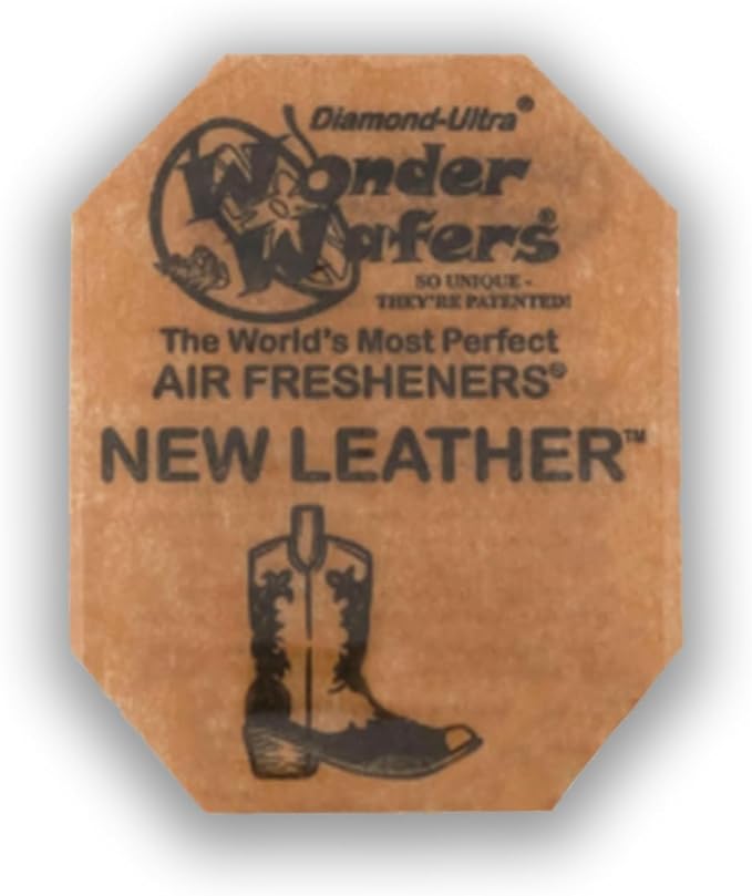 Wonder Wafers - Diamond-Ultra Scented Car Air Fresheners - Individually Wrapped (15 Per Pack) (New Leather)