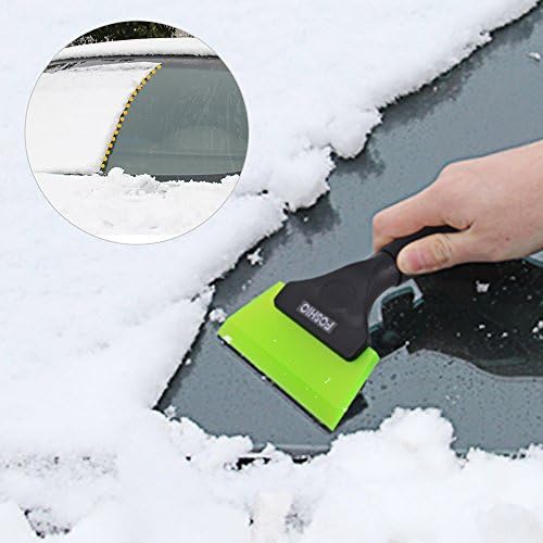 FOSHIO Squeegee Scraper Shower Mirror Glass Wiper Window Cleaner with 1 Extra Rubber Blade Non-Slip Handle for Auto Window Tint Tool Home