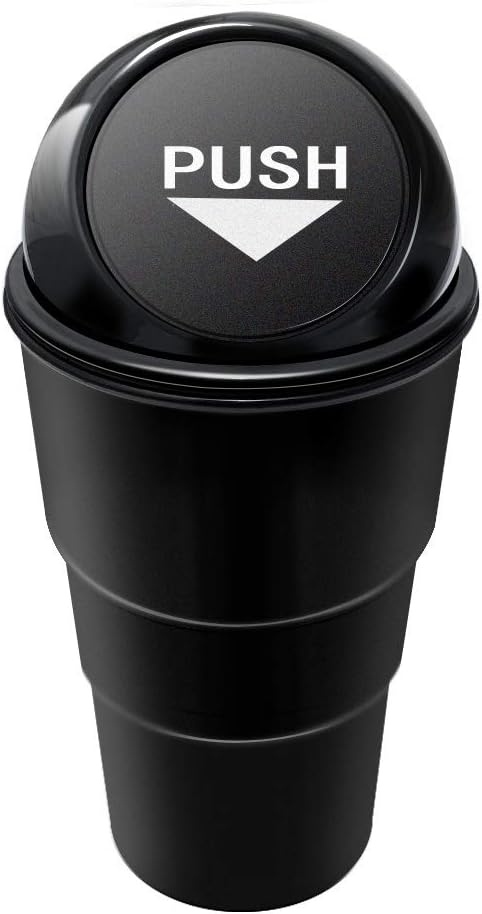 Yolu Car Trash Can, Mini Black Auto Garbage Can Automotive Waste Storage Vehicle Rubbish Bins Holder Common Use for Auto