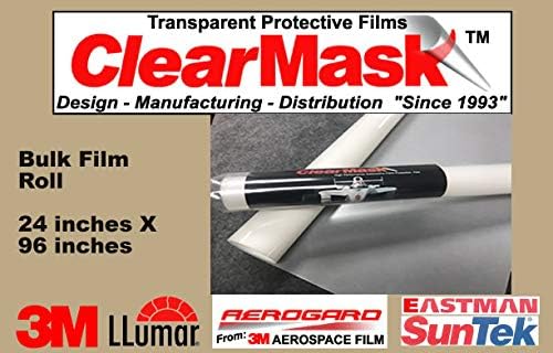 ClearMask 24" X 96" Fabricated Paint Protection Film Roll (8 Mil Clear Urethane Film from 3M, Eastman Llumar Suntek or E