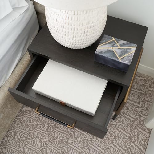 Decorative Photo Storage Boxes with Lids - Set of 2 Linen Organizers