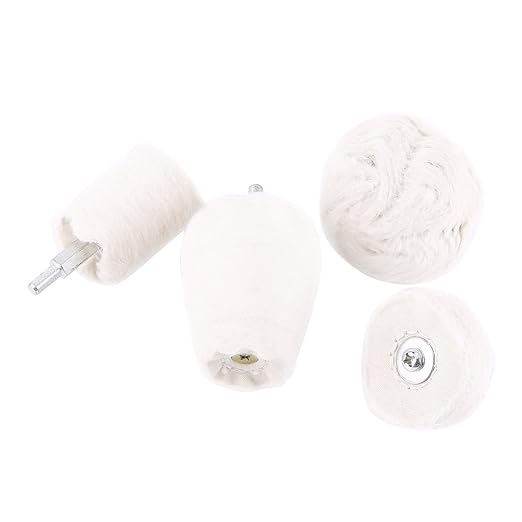 4 Pack Car Buffing Pad, Keenso Auto Cotton Polishing Mop Wheel Polishing Waxing Pads Kits for Automobile Motorcycle Beau