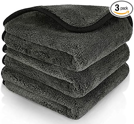 BMLEI Microfiber Car Cleaning Cloths, 3 Pack for Car Washing Detailing