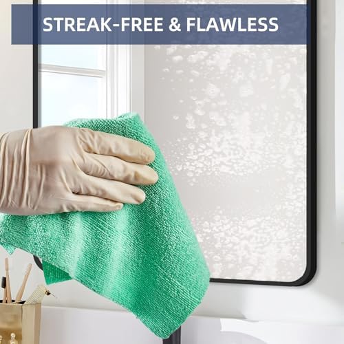 Microfiber Cleaning Cloth Roll - 85 Pack, Tear Away Microfiber Towels, 12" x 12", Reusable, Washable, Streak Free, Ultra Absorbent Dish Rags for Car, Home, Garage or Shop (Green)