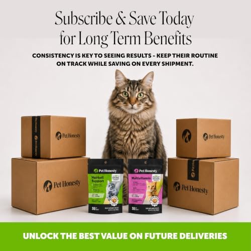 Vet Backed Cat Hairball Remedy Chews, Tuna, 30-Day Supply