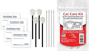 SWAB-ITS® Car Care Kit – 12-Piece Auto Cleaning Set with Screen Wipes & Reusable Detailing Foam Swabs | Interior & Exter