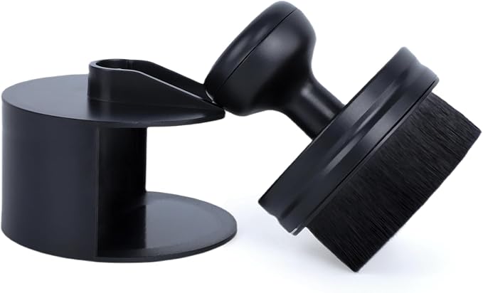 IPELY Tire Shine Brush, Tire Dressing Brush with Storage Base, High Density Bristles Tire Shine Applicator Brush for Aut