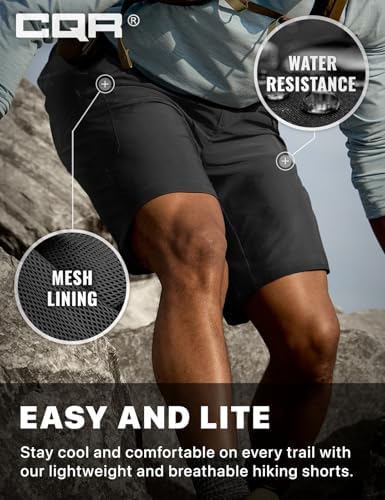 Men's Quick Dry Stretch Hiking Cargo Shorts, Lightweight Water Resistant Tactical Casual, Golf & Outdoor with Pockets