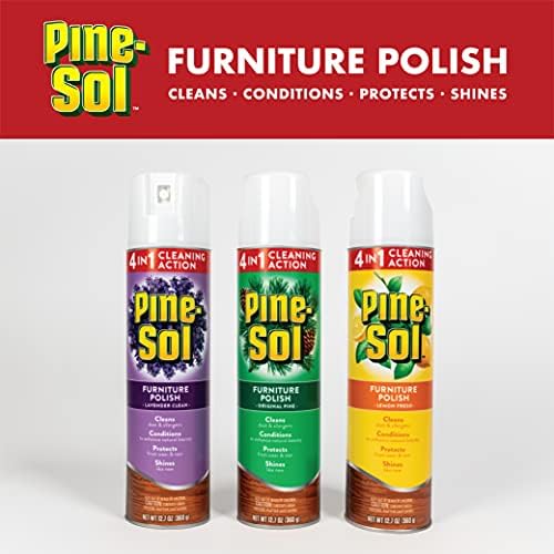 Furniture Polish Spray, Wood Cleaner, Lemon, 12.7 oz, 6 Pack