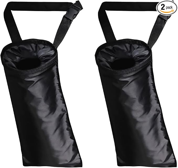 ZIMISI Car Trash Bag, Hanging Car Garbage Can with Elastic Opening, Portable Waterproof Collapsible Trash Can for Back S