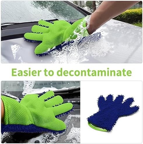 BokWin 2-Pack Car Wash Mitt, Blue