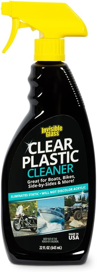 Invisible Glass 92084 Clear Plastic Cleaner for Cars, Motorcycles, RVs, Boats, Helmet Visors, Golf Carts, Acrylic and Vi