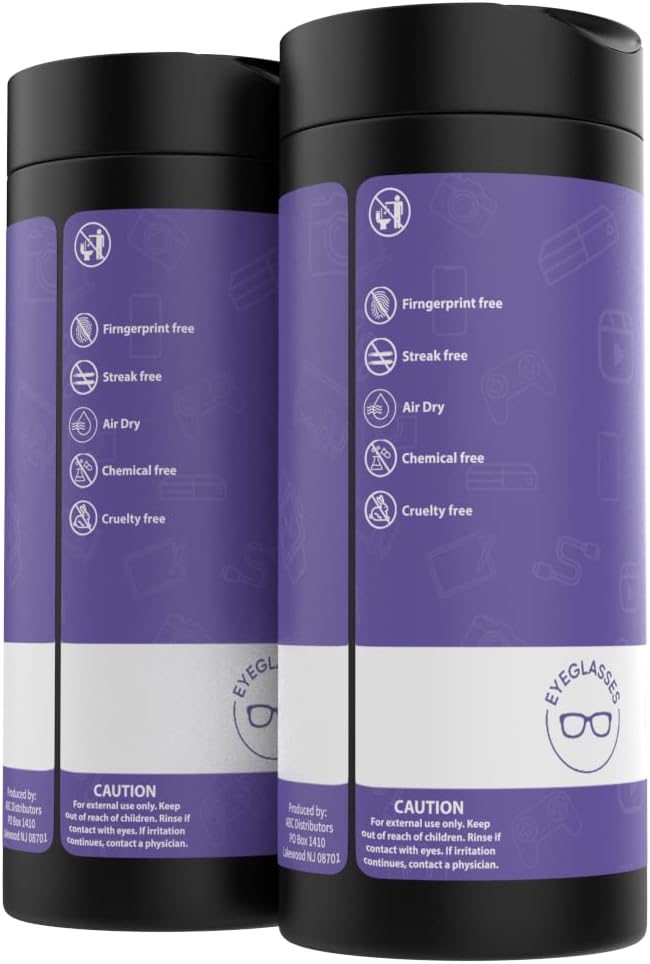 Swanky Cables Screen Cleaner Wipes: Electronic Wipes for Screens - Computer Screen Wipes for Lens, Phone, Tv Screen and Monitor Cleaning - Tech Wipes & Microfiber Cloth (Canister, 100 Count)