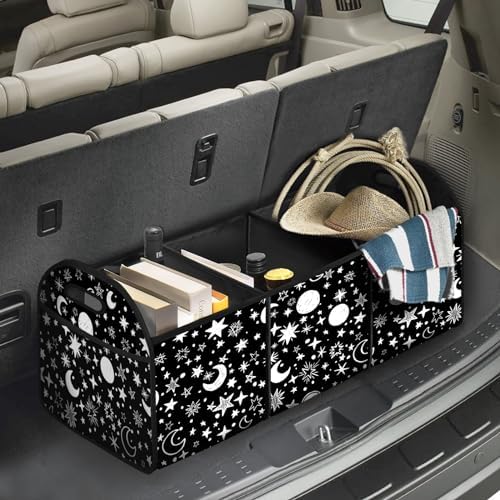 Moon Star 50L Waterproof Polyester Trunk Organizer Car Storage MultiCompartment Large Capacity Poket