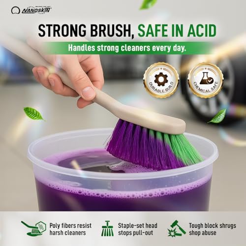 Tire and Wheel Brush Cleans Deep for Trucks and RVs, 20"