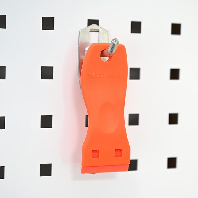 FOSHIO 2PCS Orange Plastic Razor Blade Scraper Tool and 100PCS Orange Plastic Blades for Gasket Remover, Sticker Remover, Labels Decal and Adhesive Remover for Windows and Glass