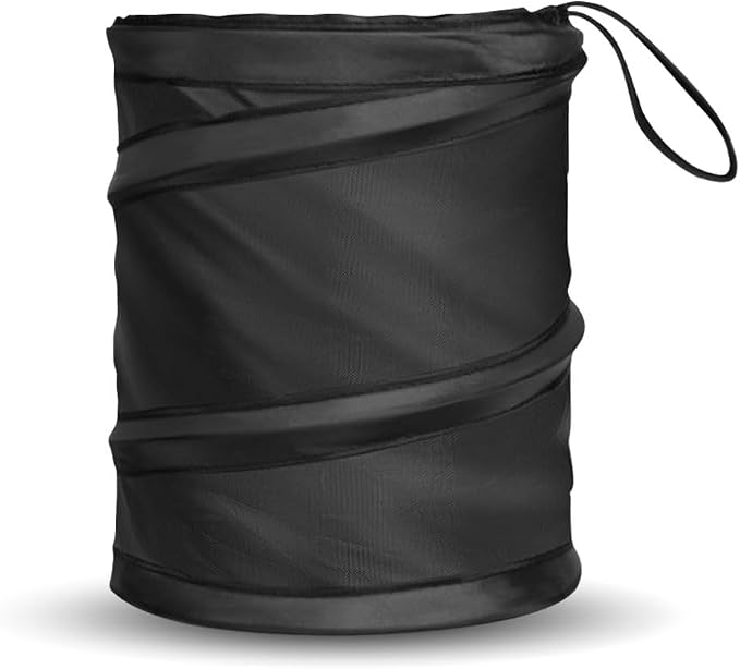 Car Trash Can, Mini Collapsible Portable Garbage Bin with Magic Sticker, Pop-up Water Proof Bag, Hanging Waste Basket Bi