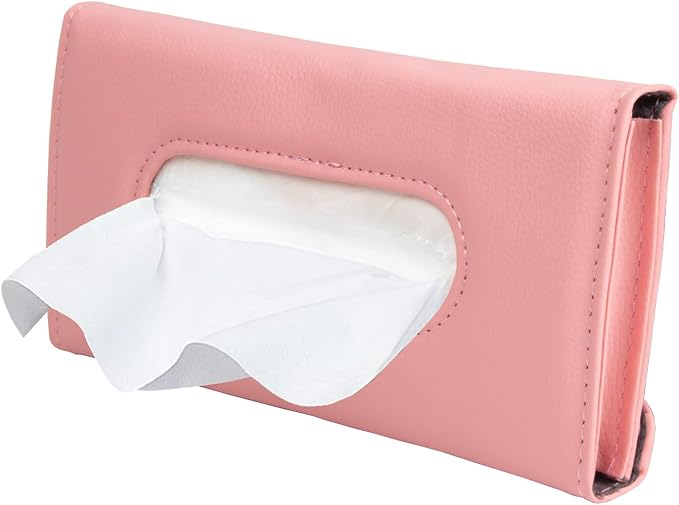 Carstuus Pink Sun Visor Car Tissue Holder, Cute Car Accessories for Women