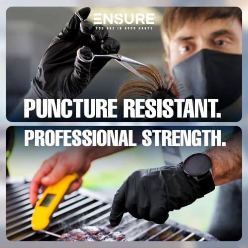 Black Nitrile Gloves Medical Latex Free Low Dermatitis Gloves 5 Mil