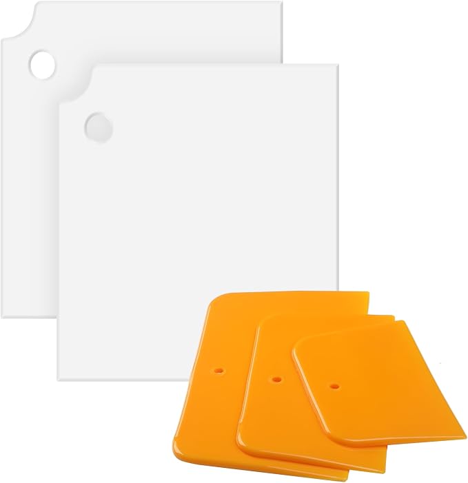 Minatee 2 Pcs 12 x 12 Inch Plastic Body Filler Mixing Board