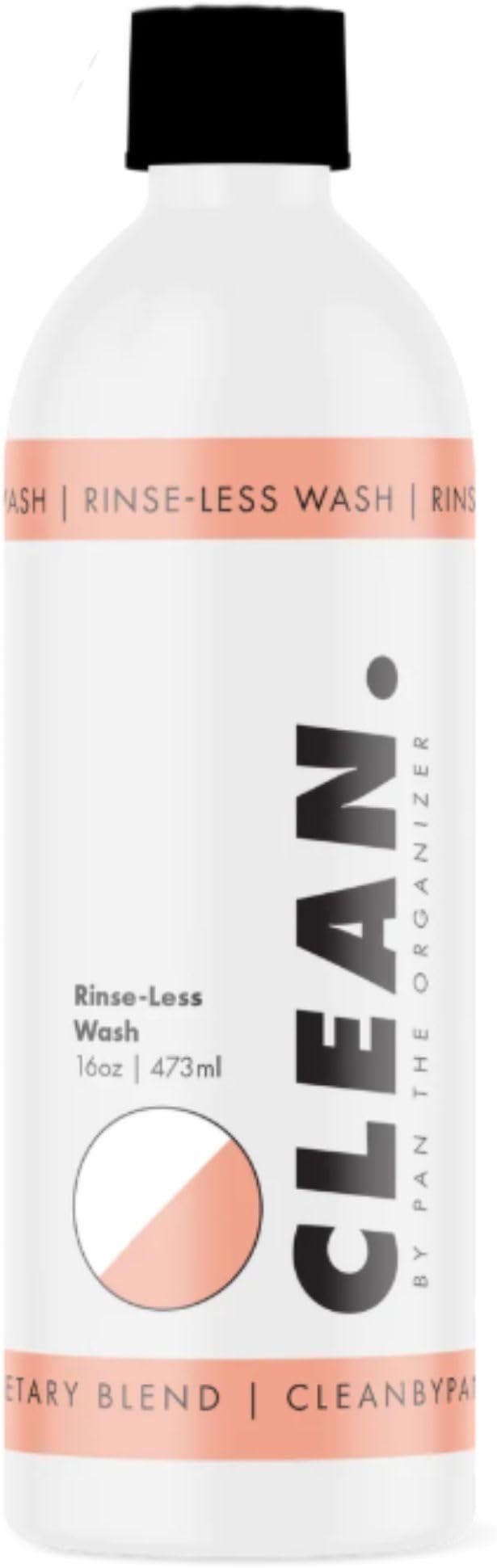 CLEAN. Rinse-Less Wash – 16oz-Waterless Car Wash Solution, Safe on All Surfaces, High Lubrication Polymer Blend, pH Neut