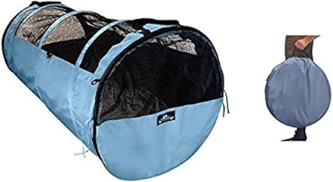 Pet Tube Soft Car Crate Large Kennel The Safe Dog and Cat Travel Mobile Home Pet Limo with Seat Belts and Storage Bag 47