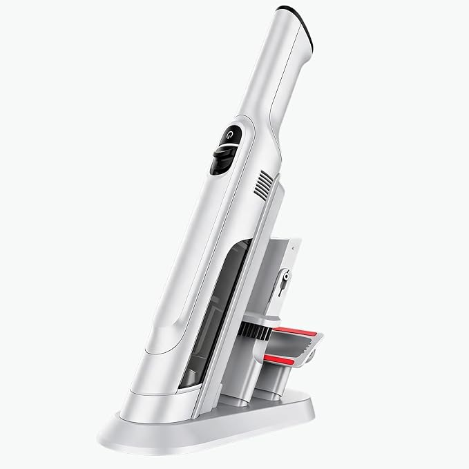 Handheld Vacuum Cordless, Lightweight 1.4lb with Powerful Suction, Charging Dock, Single Touch Empty and Detachable Dust Cup, Portable Mini Car Vac for Home Office and Pet Hair - Cleanova